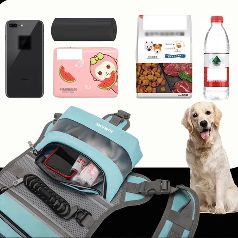 Arnés Mochila Reflectante Para Perros Medianos Y Grandes
