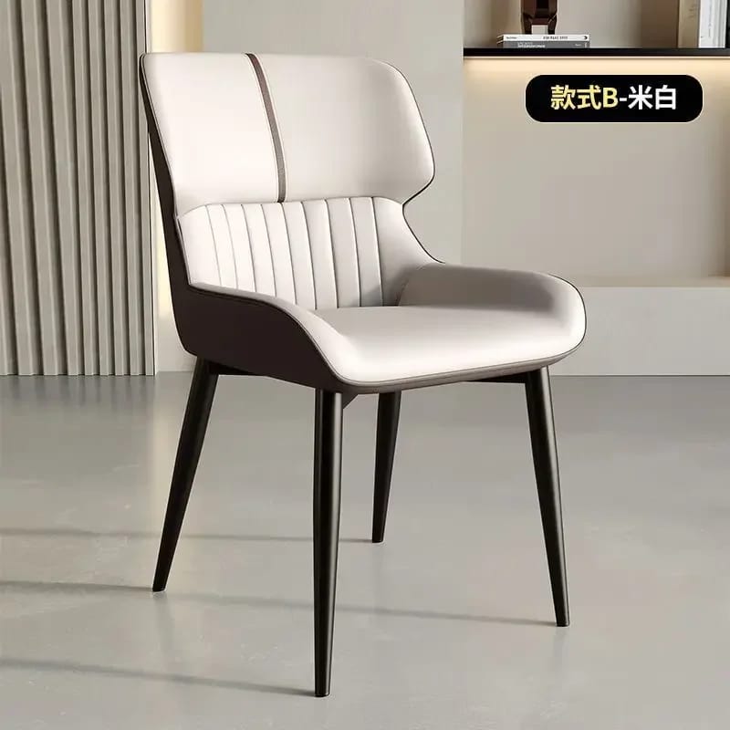 Silla De Comedor De Lujo En Cuero PU Acolchada Moderna