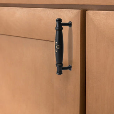 Pomos De Cerámica Con Mango Negro Premium Para Muebles
