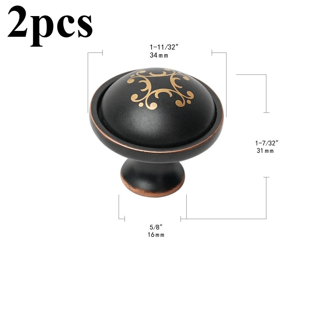 Pomos De Cerámica Con Mango Negro Premium Para Muebles