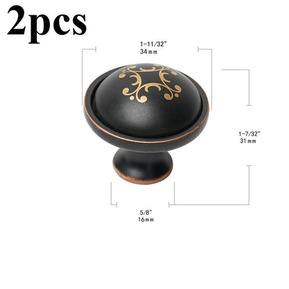 Pomos De Cerámica Con Mango Negro Premium Para Muebles