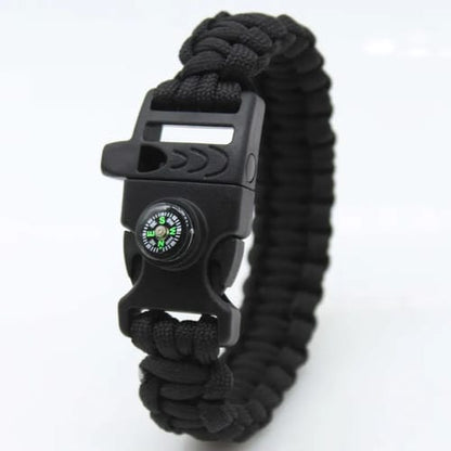 Pulsera de Supervivencia Paracord 4mm Militar con Silbato y Raspador. Ideal para Emergencias, Aventura, Hombre y Mujer.