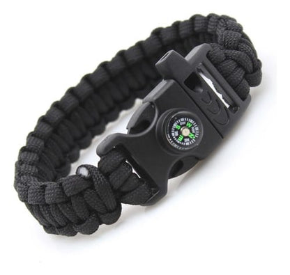 Pulsera de Supervivencia Paracord 4mm Militar con Silbato y Raspador. Ideal para Emergencias, Aventura, Hombre y Mujer.