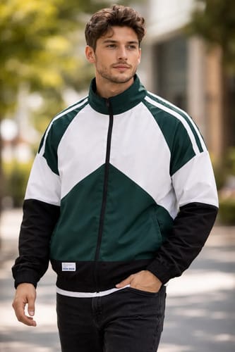 Campera hombre nylon verde