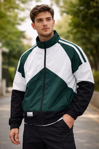 Campera hombre nylon verde