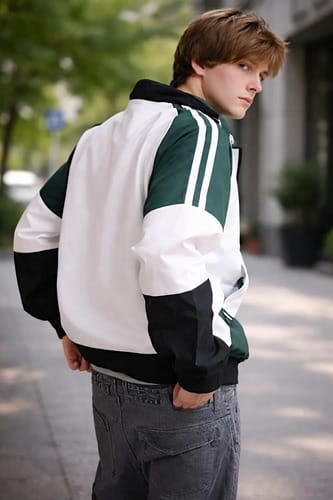 Campera hombre nylon verde