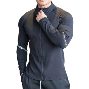 Campera deportiva hombre compresión nylon secado rápido