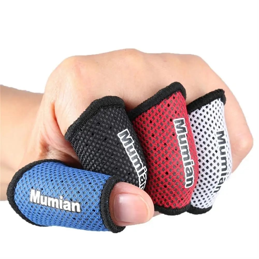 Par de Protectores de Dedo Elásticos Transpirables. Soporte y protección para deportes (básquet, vóley) y gaming móvil.