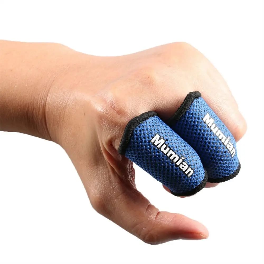 Par de Protectores de Dedo Elásticos Transpirables. Soporte y protección para deportes (básquet, vóley) y gaming móvil.