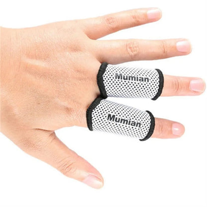 Par de Protectores de Dedo Elásticos Transpirables. Soporte y protección para deportes (básquet, vóley) y gaming móvil.