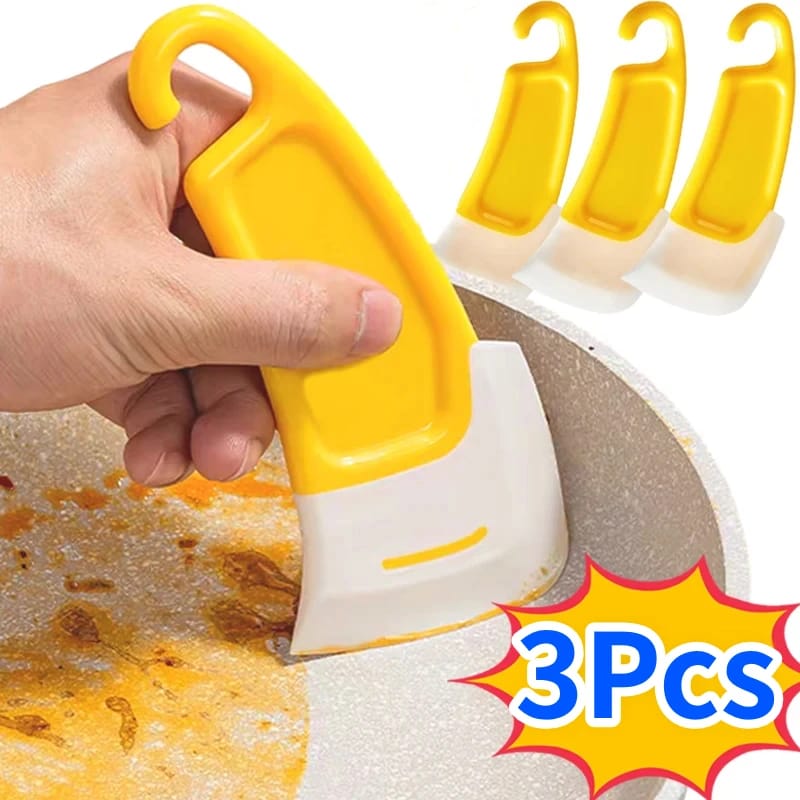 Espátula Raspador de Cocina con Hoja Blanda para Limpiar Sartenes, Ollas y Utensilios. Herramienta Multiuso para Cocinar y Hornear.
