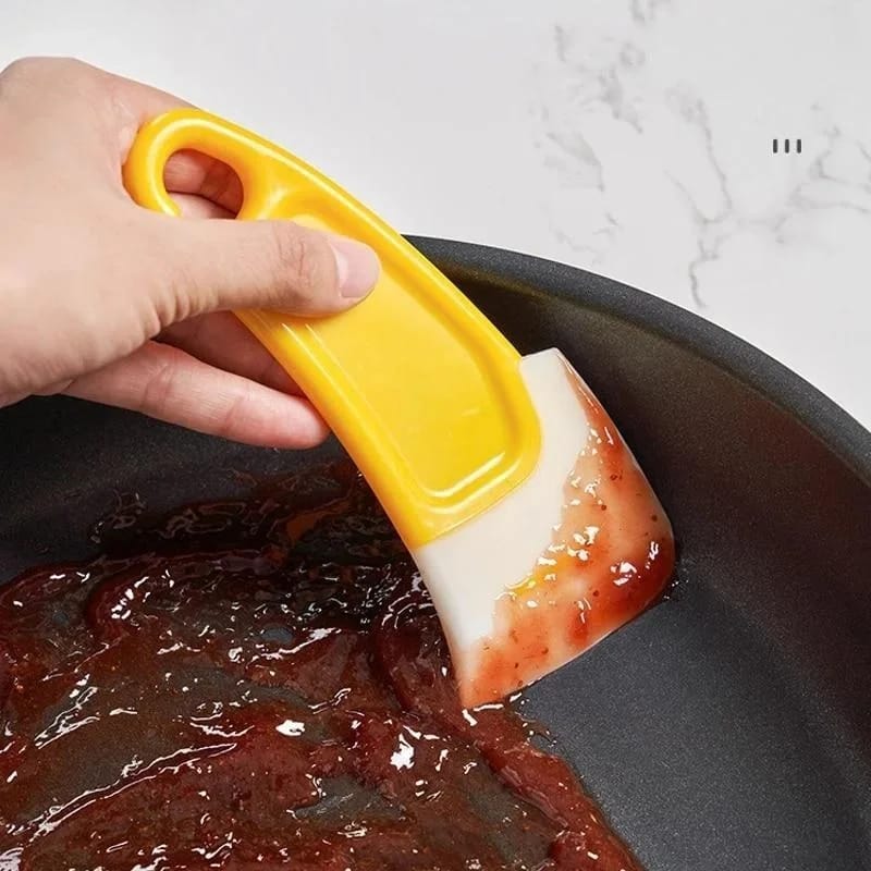Espátula Raspador de Cocina con Hoja Blanda para Limpiar Sartenes, Ollas y Utensilios. Herramienta Multiuso para Cocinar y Hornear.