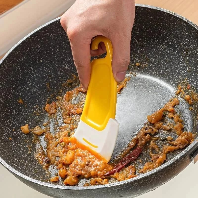Espátula Raspador de Cocina con Hoja Blanda para Limpiar Sartenes, Ollas y Utensilios. Herramienta Multiuso para Cocinar y Hornear.