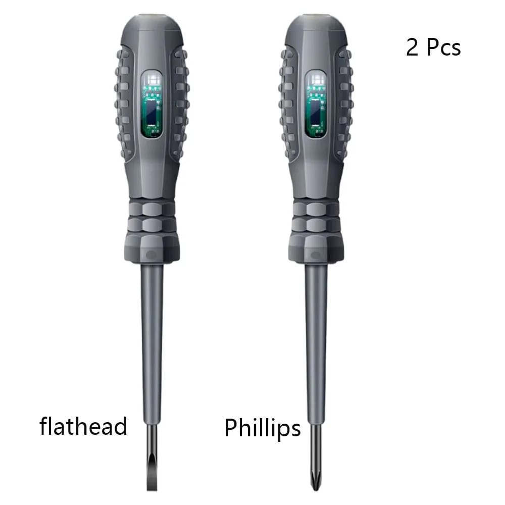 Destornillador Tester Electricista Multifuncional AC Sin Contacto Lápiz Probador de Voltaje 70-600V con Luces de Inducción Rojas y Verdes