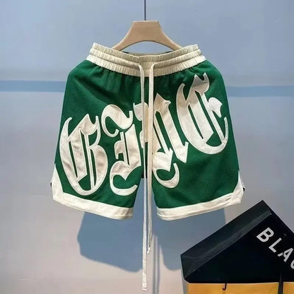 Shorts de Básquet Estilo Urbano Americano para Hombre. Pantalón Deportivo Casual de Verano, Bordado, Alta Calidad. Moda 2024.