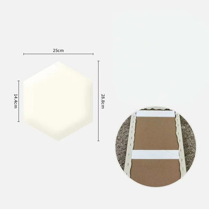 Panel hexagonal acolchado de 25x28cm para cabecero de cama. Antigolpes, adhesivo de pared, ideal para decoración de dormitorio y hogar con estilo Tatami.