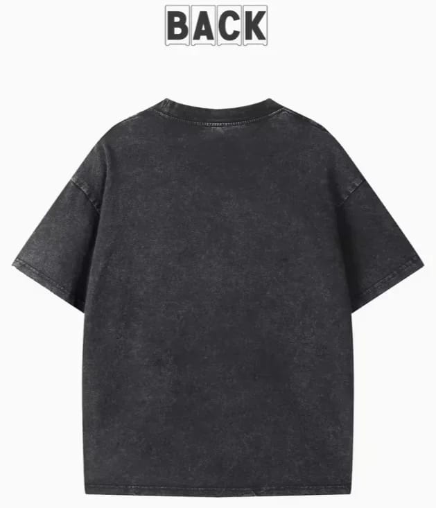 Remera Estampada de Mujer Manga Corta, Corte Oversize, Estilo Retro Lavado Vintage. Prenda de Moda Urbana y Casual.