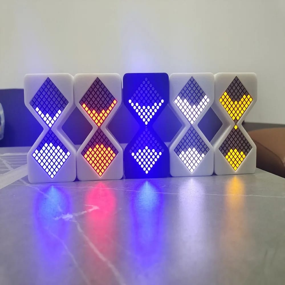 Reloj de Arena Electrónico LED Cyber Style con Temporizador Digital de 1-30 Minutos y Sensor de Gravedad. Decoración Tecnológica para Hogar.