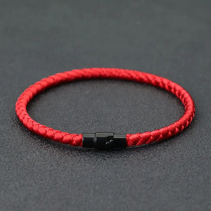 Pulsera de Cuerda Roja de Nylon para Hombre y Mujer. Diseño magnético para pareja, amuleto de la suerte, prosperidad y riqueza.