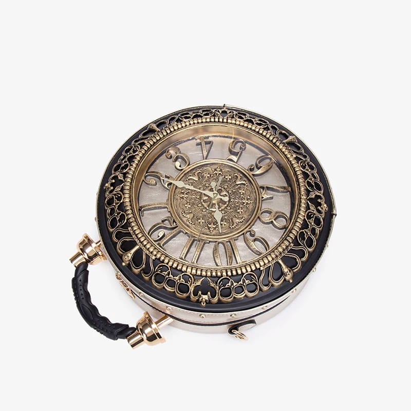 Bolso retro con diseño de reloj creativo, nuevo estilo 2025, moderno y de nicho, bandolera de hombro.