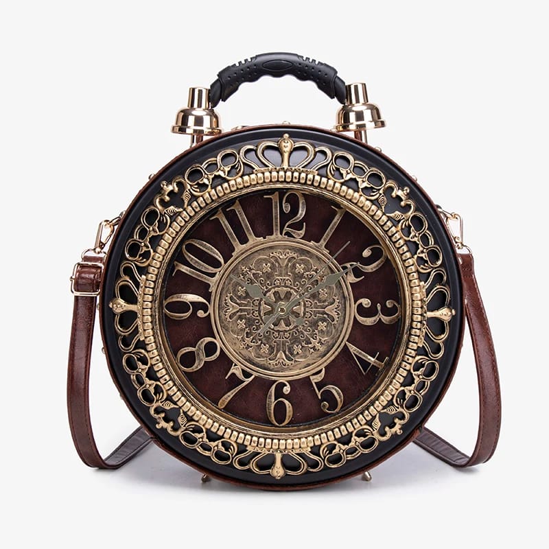 Bolso retro con diseño de reloj creativo, nuevo estilo 2025, moderno y de nicho, bandolera de hombro.