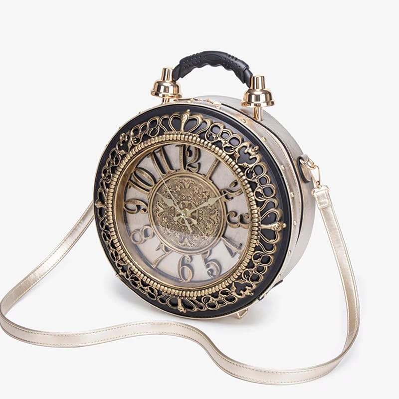 Bolso retro con diseño de reloj creativo, nuevo estilo 2025, moderno y de nicho, bandolera de hombro.