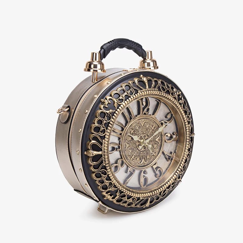 Bolso retro con diseño de reloj creativo, nuevo estilo 2025, moderno y de nicho, bandolera de hombro.