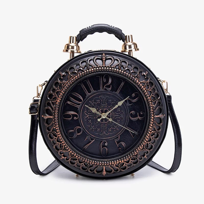 Bolso retro con diseño de reloj creativo, nuevo estilo 2025, moderno y de nicho, bandolera de hombro.