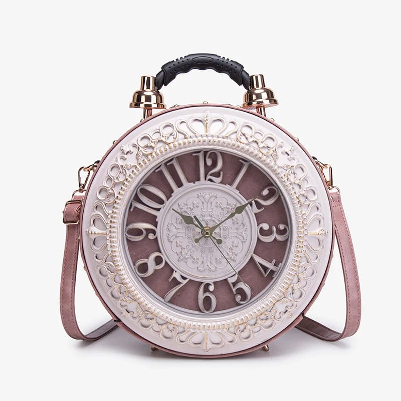 Bolso retro con diseño de reloj creativo, nuevo estilo 2025, moderno y de nicho, bandolera de hombro.