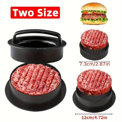 Prensa y Molde de Hamburguesas 3 en 1 para rellenas. Perfecta para carne y pollo. Utensilio de cocina.