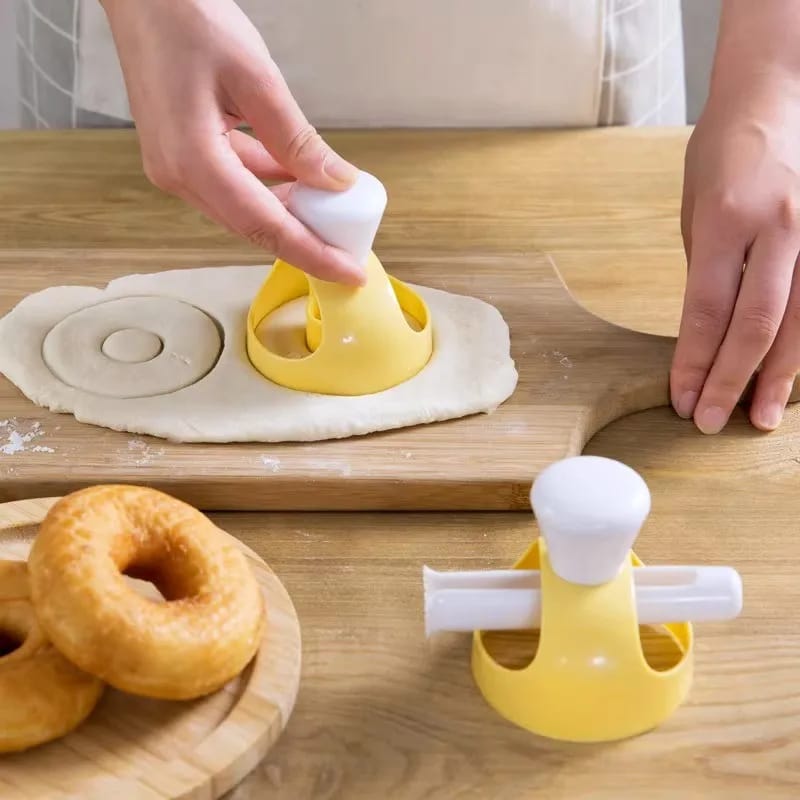Molde y cortador creativo para donas DIY. Utensilio de cocina para repostería, postres, pastelería y chocolate. Herramienta de horneado y decoración.
