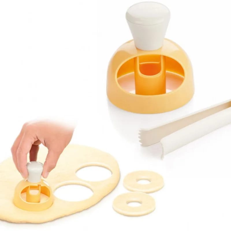 Molde y cortador creativo para donas DIY. Utensilio de cocina para repostería, postres, pastelería y chocolate. Herramienta de horneado y decoración.