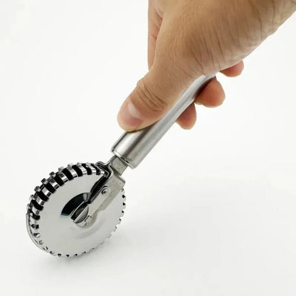 Rodillo cortador y sellador de masa doble cara. Utensilio multifunción para ravioles, empanadas y decorar bordes con encaje.