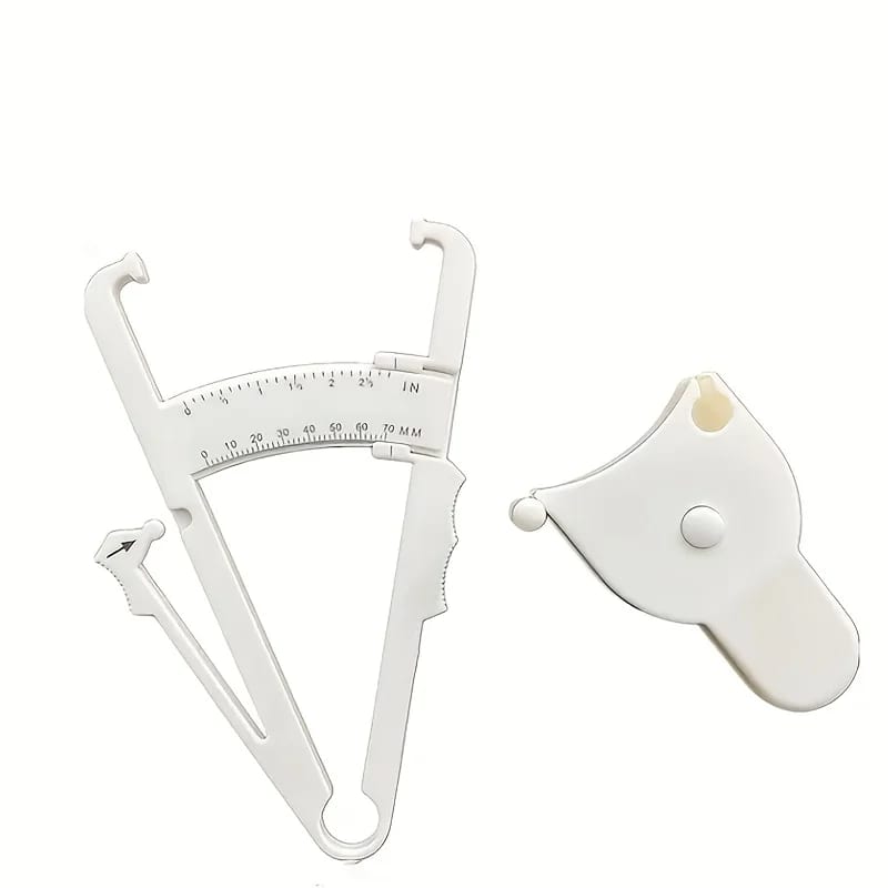 Set de Caliper para Grasa Corporal y Cinta Métrica de Cintura - Combinación portátil para la medición de grasa y cintura, herramienta de fitness.
