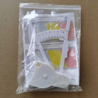 Set de Caliper para Grasa Corporal y Cinta Métrica de Cintura - Combinación portátil para la medición de grasa y cintura, herramienta de fitness.