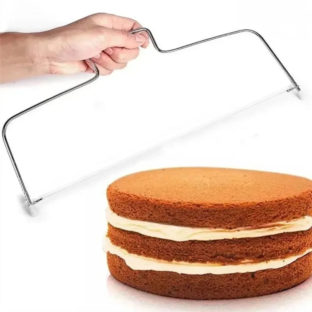 Cortador Rebanador de Pasteles y Tortas de Altura Ajustable de Acero Inoxidable. Utensilio de Repostería para Cortar Capas de Bizcocho.