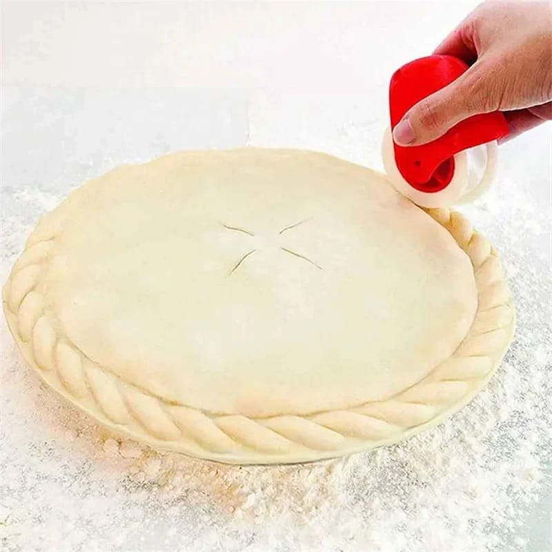Cortador de masa con rueda de plástico para repostería, pizza y tartas. Herramienta para celosía y decoración de bordes, ideal para cocina y horneado.