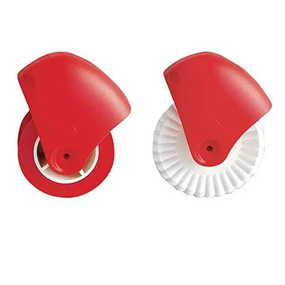 Cortador de masa con rueda de plástico para repostería, pizza y tartas. Herramienta para celosía y decoración de bordes, ideal para cocina y horneado.