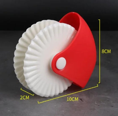 Cortador de masa con rueda de plástico para repostería, pizza y tartas. Herramienta para celosía y decoración de bordes, ideal para cocina y horneado.