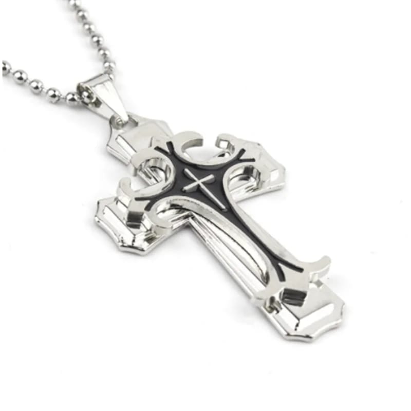 Collar de Cruz para Hombre, Chapado en Oro, Joyería Cristiana, Regalo para Fiestas o Aniversarios