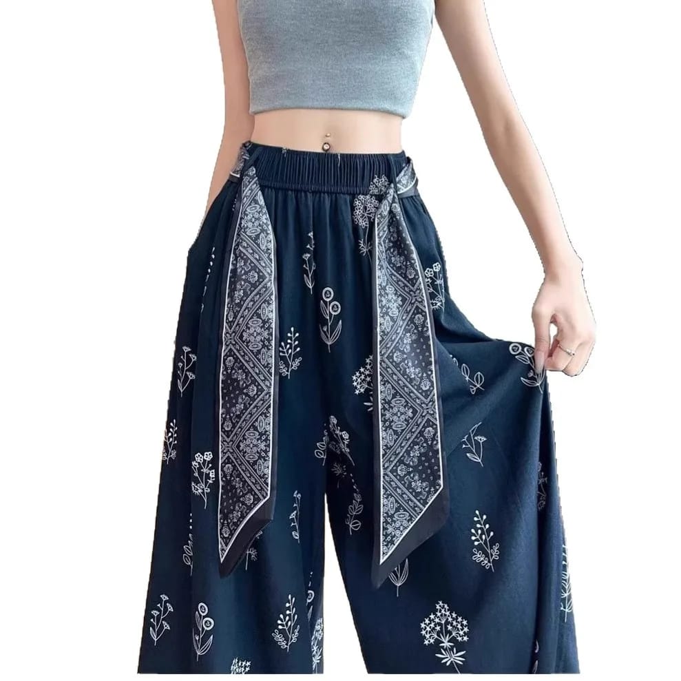 Pantalón de Mujer Retro Cómodo Estampado. Liviano, Transpirable y de Moda para Oficina. Nueva Colección.
