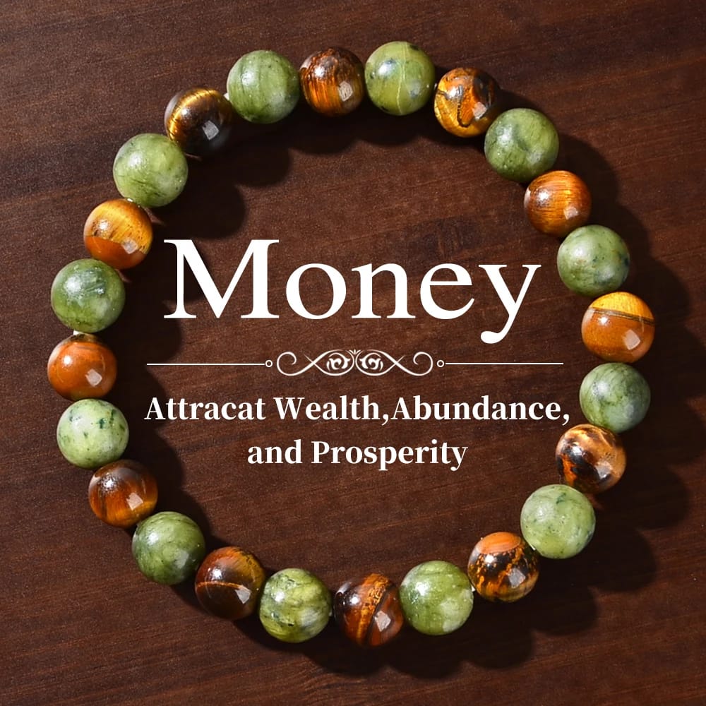Pulsera de Sanación para Prosperidad y Abundancia - Relajación, mejora del éxito, fuerza personal y salud.