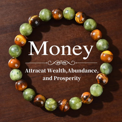 Pulsera de Sanación para Prosperidad y Abundancia - Relajación, mejora del éxito, fuerza personal y salud.
