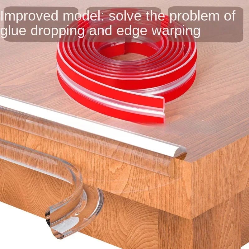 Protector de Bordes y Esquinas para Muebles 1/2/3M. Tira Transparente Autoadhesiva Suave Antigolpes para Seguridad Infantil y Bebés.