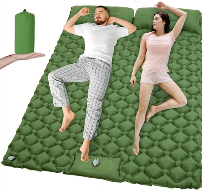 Colchoneta Inflable Doble Extra Ancha Ultraliviana. Ideal para Camping, Viajes, Aire Libre o Auto.