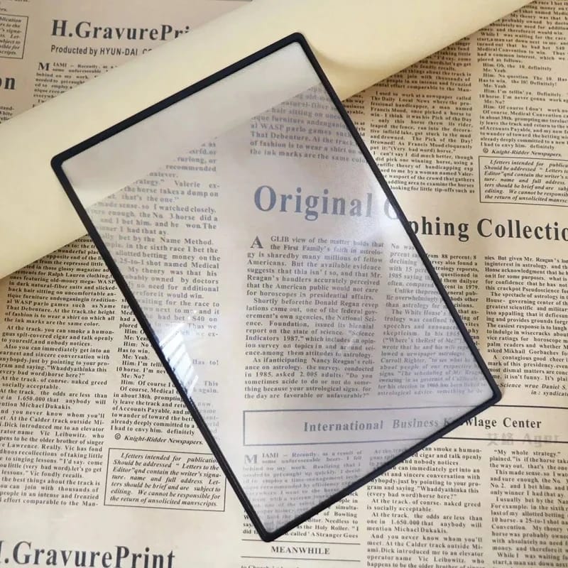 Lupa Magnificadora de Página Completa Grande y Ultrafina para Lectura. Lente de Aumento de Hoja, Ayuda para Leer.
