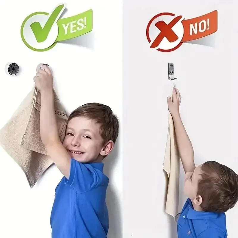 Pack 3 Clips Adhesivos Sin Taladro para Paños de Cocina, Repasadores, Toallas o Guantes. Colgador de Pared para Baño y Cocina.