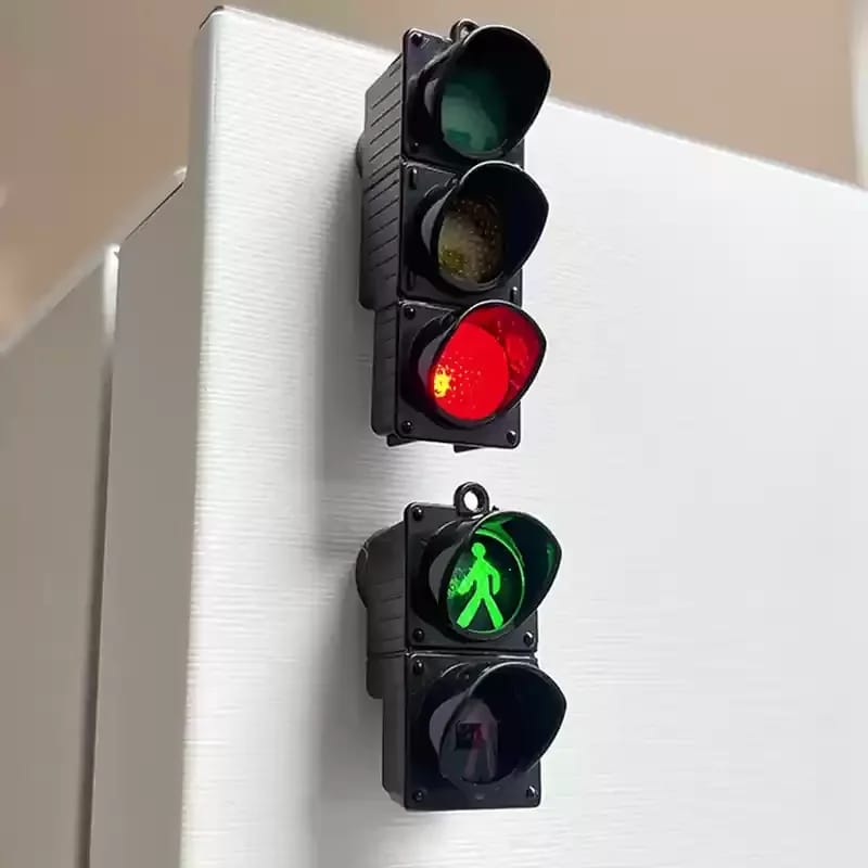 Nuevo Semáforo Magnético para Heladera, Juguete de Tráfico, Luz Peatonal Creativa y Accesorios de Decoración Magnéticos
