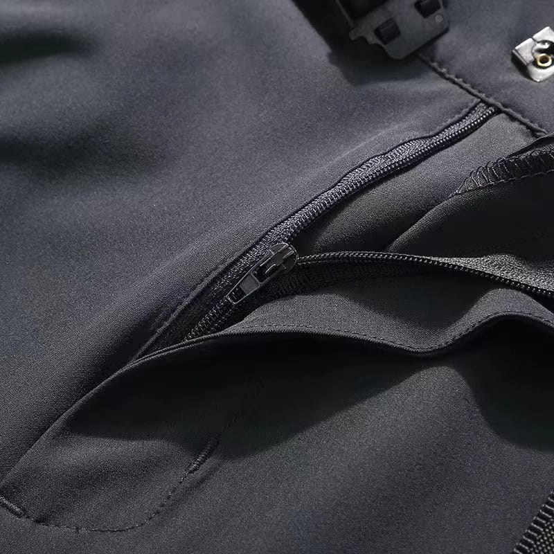 Pantalones Softshell Outdoor Hombre Verano, Elásticos, Finos, Impermeables. Ideales para Trekking, Senderismo, Camping, Pesca, Ciclismo. Desmontables.