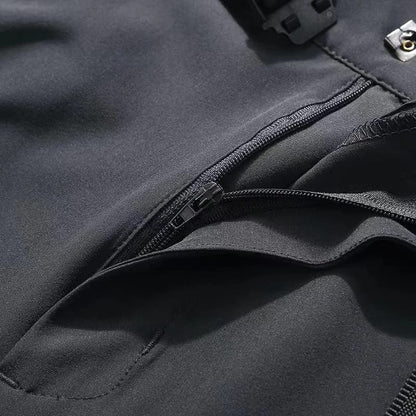 Pantalones Softshell Outdoor Hombre Verano, Elásticos, Finos, Impermeables. Ideales para Trekking, Senderismo, Camping, Pesca, Ciclismo. Desmontables.